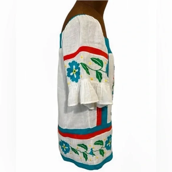 Anthropologie Seen Worn Kept Embroidered Tunic blouse US size 6 - Picture 4 of 6